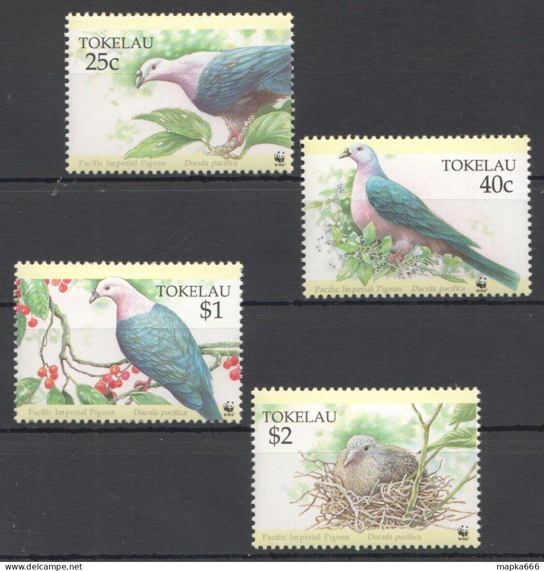 Ft141 1995 Tokelau Wwf Birds Fauna #210-213 1Set Mnh - Andere & Zonder Classificatie