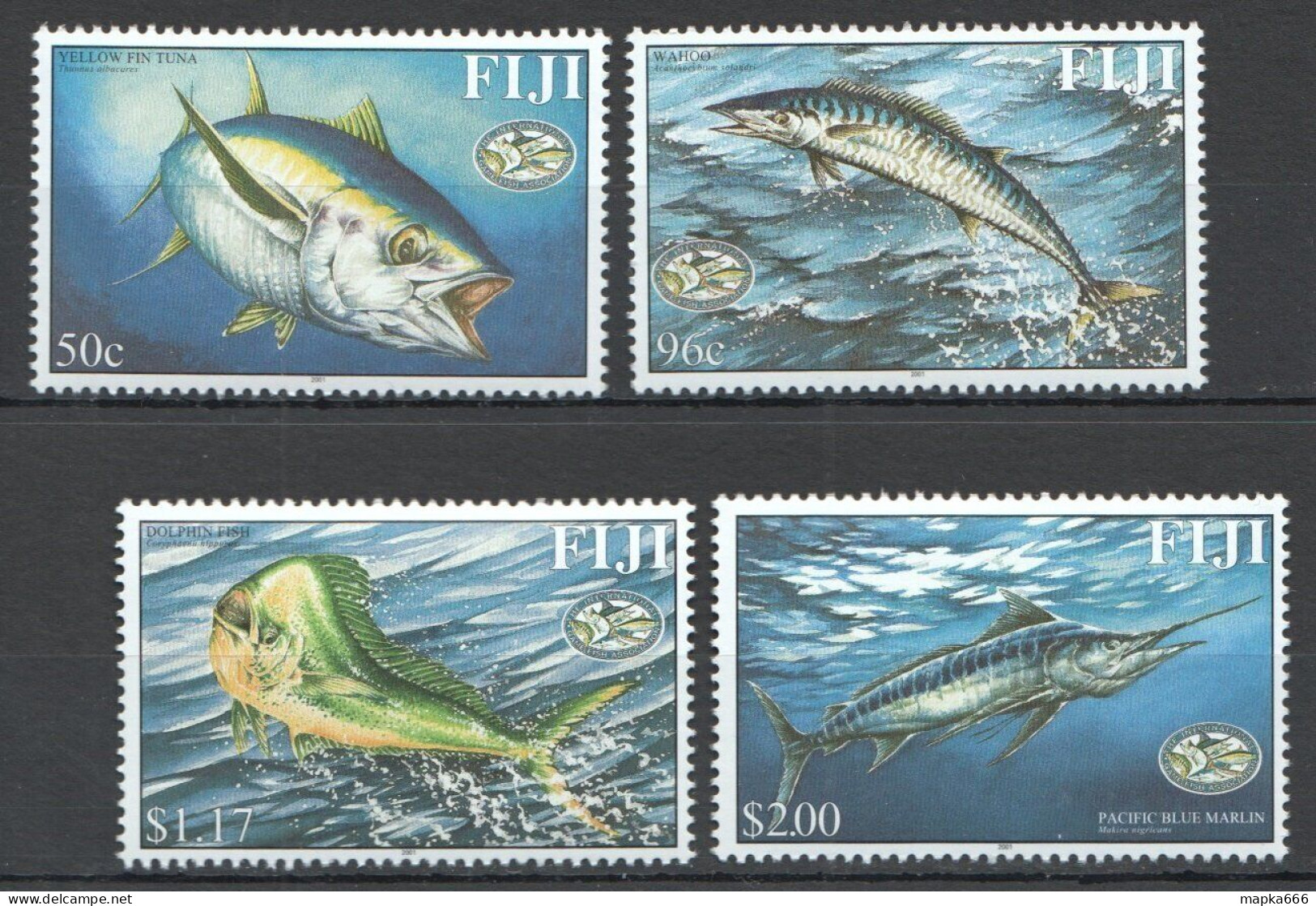 Ft132 2001 Fiji Fishes Marine Life Fauna #978-981 1Set Mnh - Mundo Aquatico