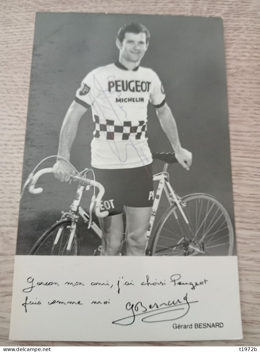 Autograph Cyclisme Cycling Ciclismo Ciclista Wielrennen Radfahren BESNARD GÉRARD (Peugeot-Michelin 1970) - Cyclisme