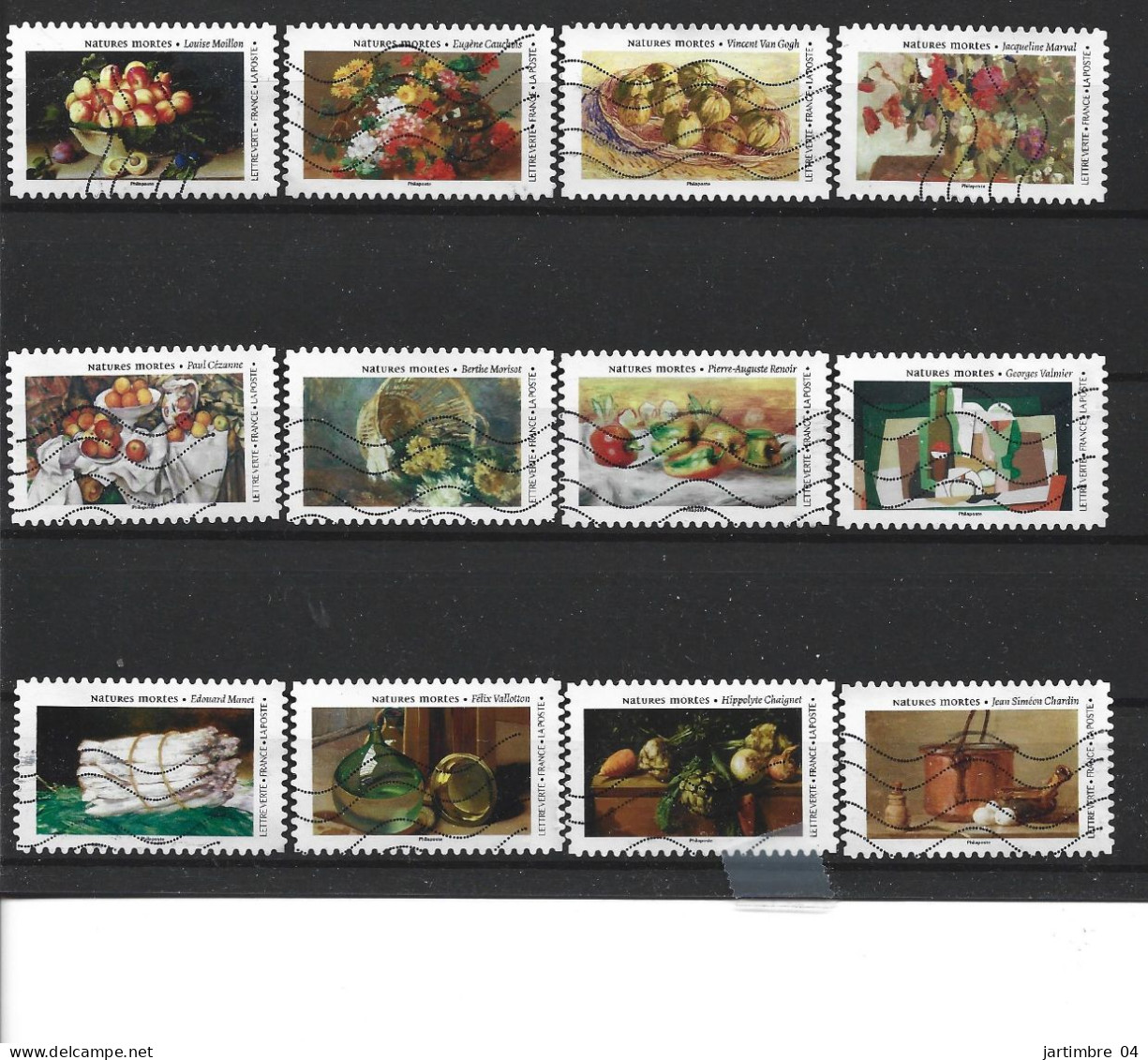 2023 FRANCE Adhésif 2332-43 Oblitérés, Tableaux, Natures Mortes, Série Complète - Used Stamps