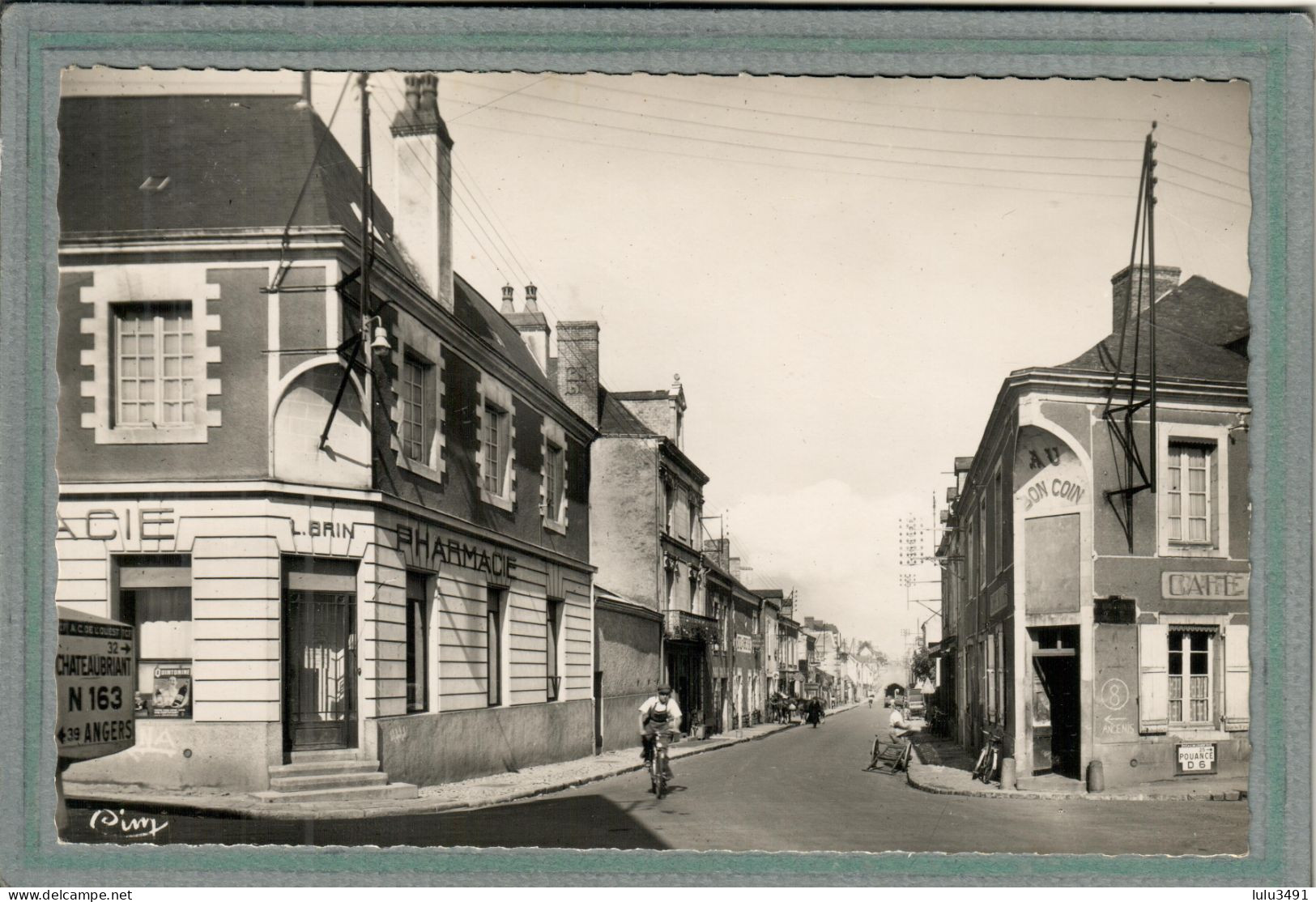 CPSM Dentelée (49) CANDé - Aspect De La Pharmacie à L'angle De La Rue De Bretagne En 1950 - Altri & Non Classificati