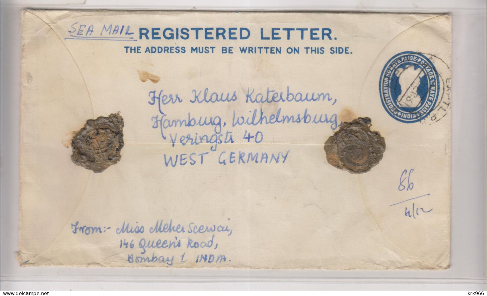 INDIA, 1961 BOMBAY Value Cover To Germany - Lettres & Documents