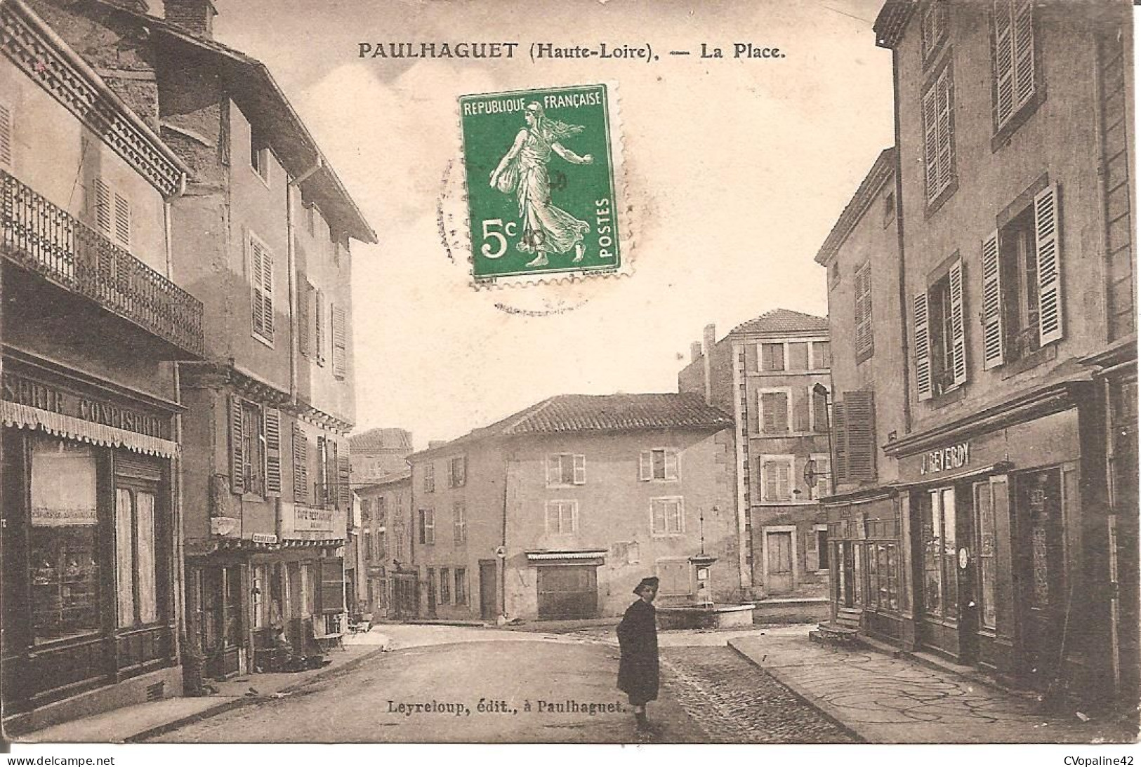 PAULHAGUET (43) La Place En 1908 - Andere & Zonder Classificatie