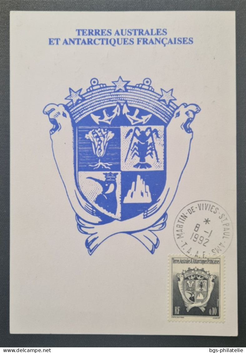 TAAF, Timbres Numéros 163 Et 165 Oblitérés De Saint PAUL Le 8/1/1992. - Lettres & Documents