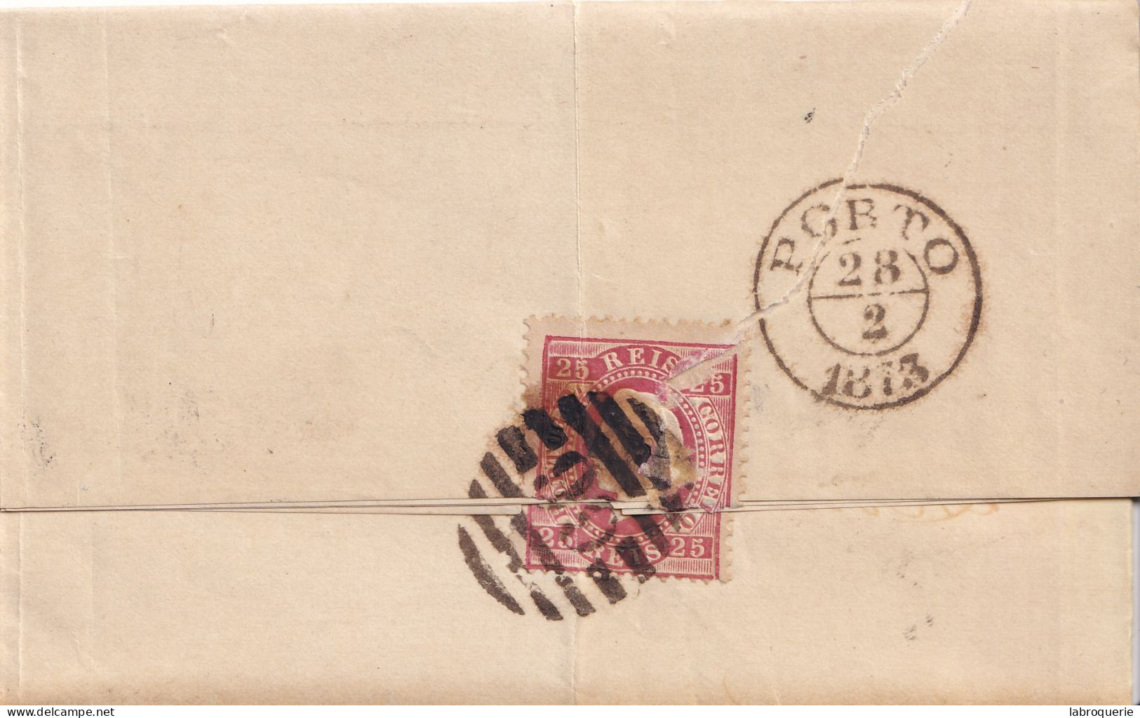 POR - LETTRE DE PONTE DA BARCA À PORTO - 1873 - Postmark Collection