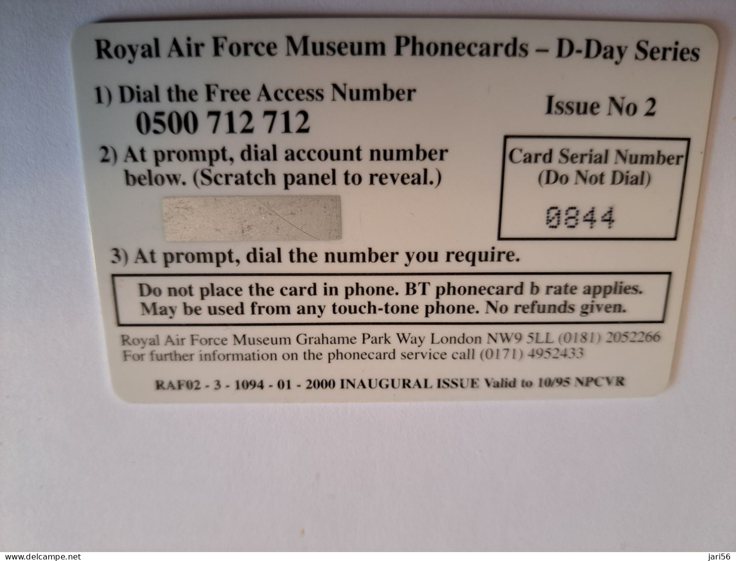 GREAT BRITAIN  3 POUND   / D -DAY SERIES/ BEAUFIGHTER ISSUE NO 2   PREPAID CARD / MINT      **16596** - [10] Sammlungen