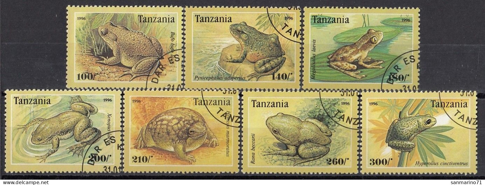 TANZANIA 2264-2270,used - Grenouilles