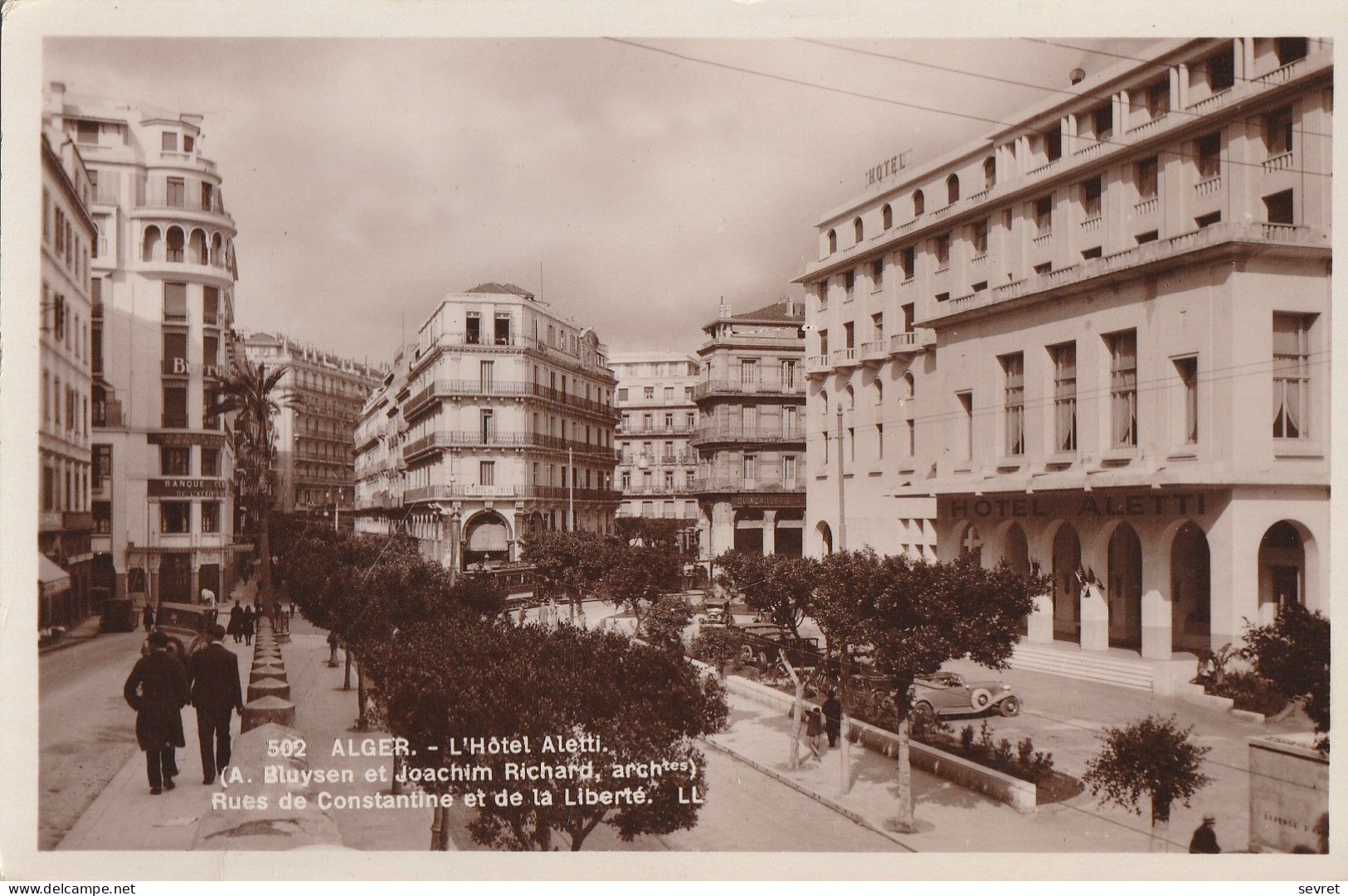 ALGER  -   L(Hôtel Aletti   Rues De Constantine  Et De La Liberté   Pas Courante - Algeri