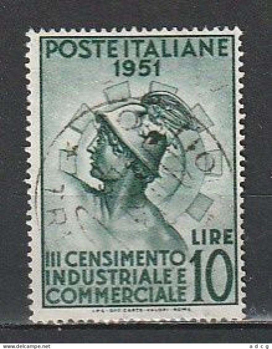 1951 CENSIMENTO  10 Lire  USATO - 1946-60: Usados