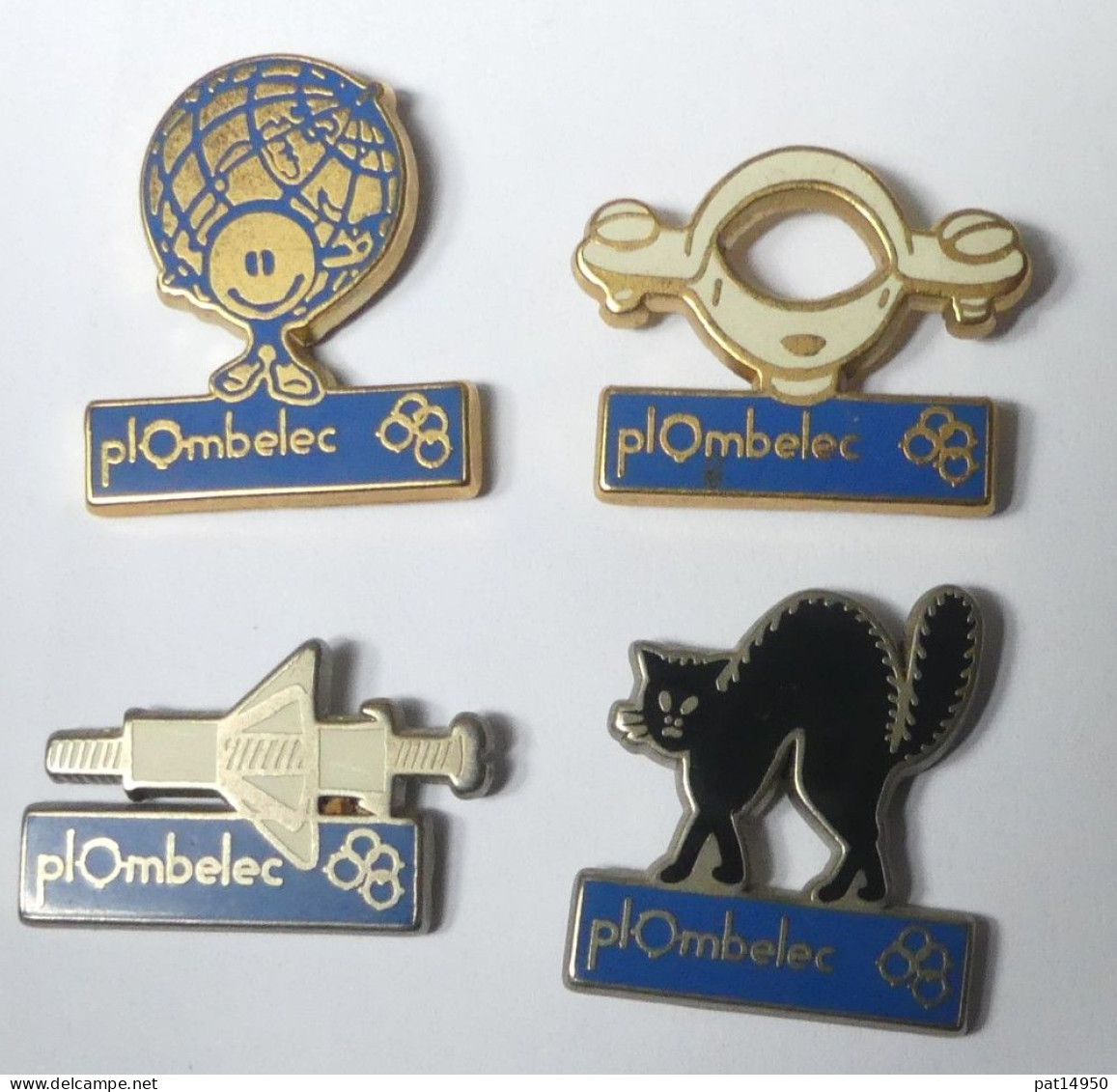 PAT14950 PLOMBELEC PLOMBERIE BRICOLAGE Lot De 4 Pin's En ZAMAC PICHARD - Trademarks