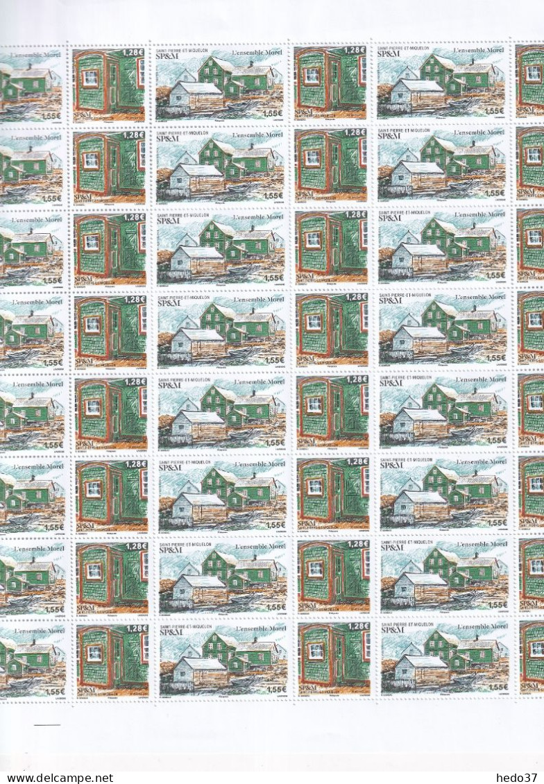 St Pierre Et Miquelon N°1261/1262 - Feuille De 24 Paires - 50% Sous Faciale - Neuf ** Sans Charnière - TB - Unused Stamps