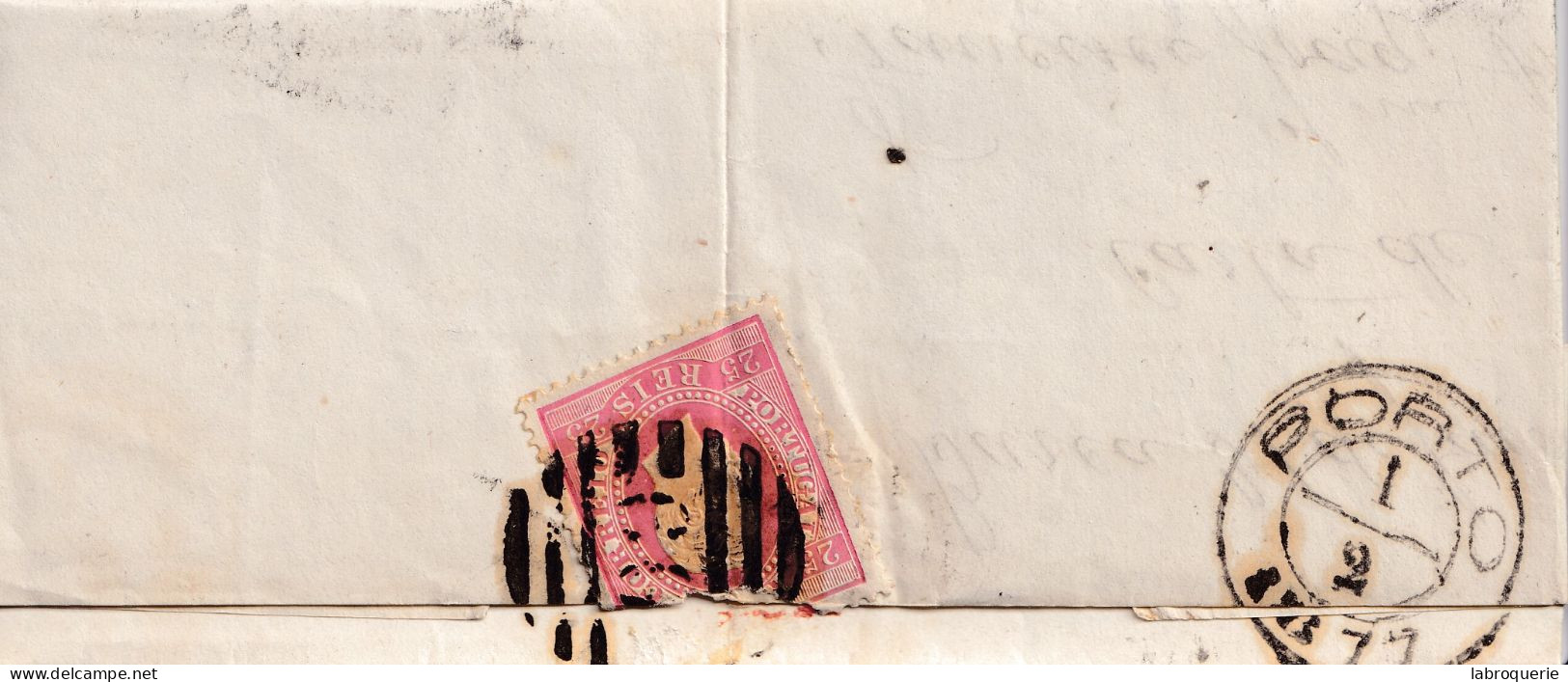 POR - LETTRE DE PONTE DA BARCA À PORTO - 1877 - Postmark Collection