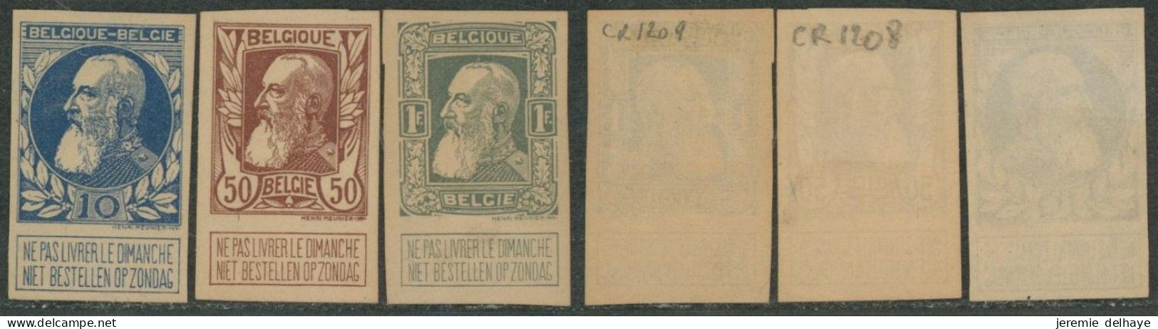 Grosse Barbe - Essai De Couleur (gravure Définitive, épreuve Des Planches) Sur 10 Et 50ctm + 1Fr STES2411/2416 - Prove E Ristampe