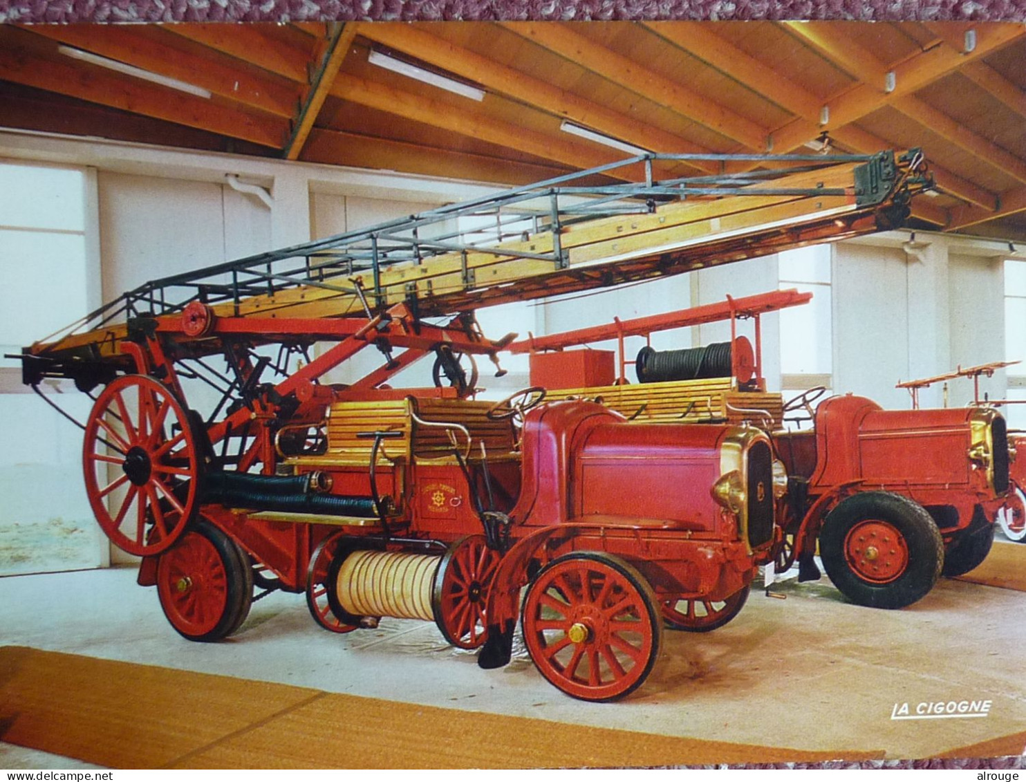 CP Sapeur-Pompier, Echelle Sur Porteur Delahaye 1921 - Autres & Non Classés