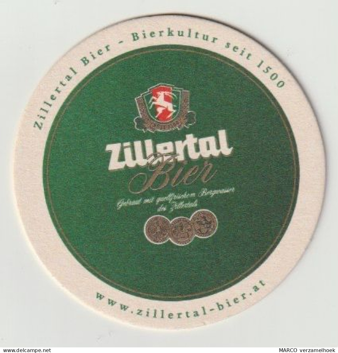 Bierviltje-bierdeckel-beermat Zillertal Bier Getränkehandel Zell Am Ziller (A) 100 Jahre Tiroler Landestrachtenverband - Sous-bocks