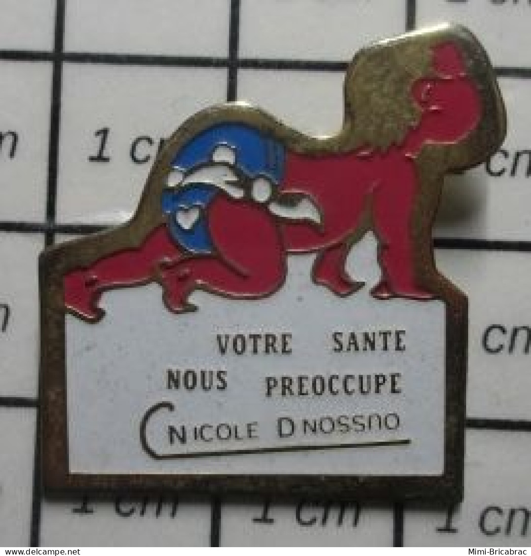 3417 Pin's Pins / Beau Et Rare / MEDICAL / BEBE A QUATRE PATTES VOTRE SANTE NOUS PREOCCUPE NICOLE DOUSSON - Geneeskunde