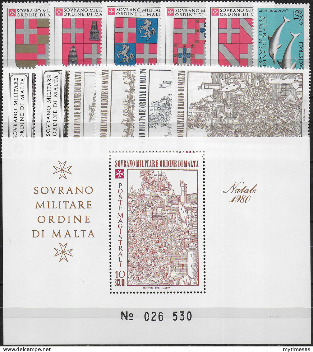 1980 SMOM Complete Year 12v.+1MS MNH - Sonstige & Ohne Zuordnung