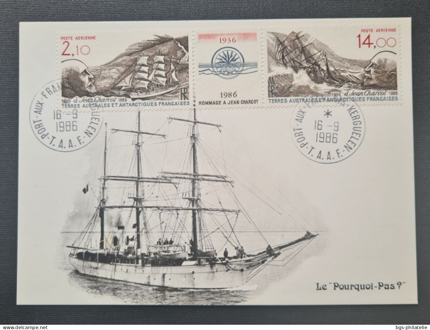 TAAF, Timbre Numéro PA 94A Oblitéré De Kerguelen Le 16/9/1986. - Storia Postale