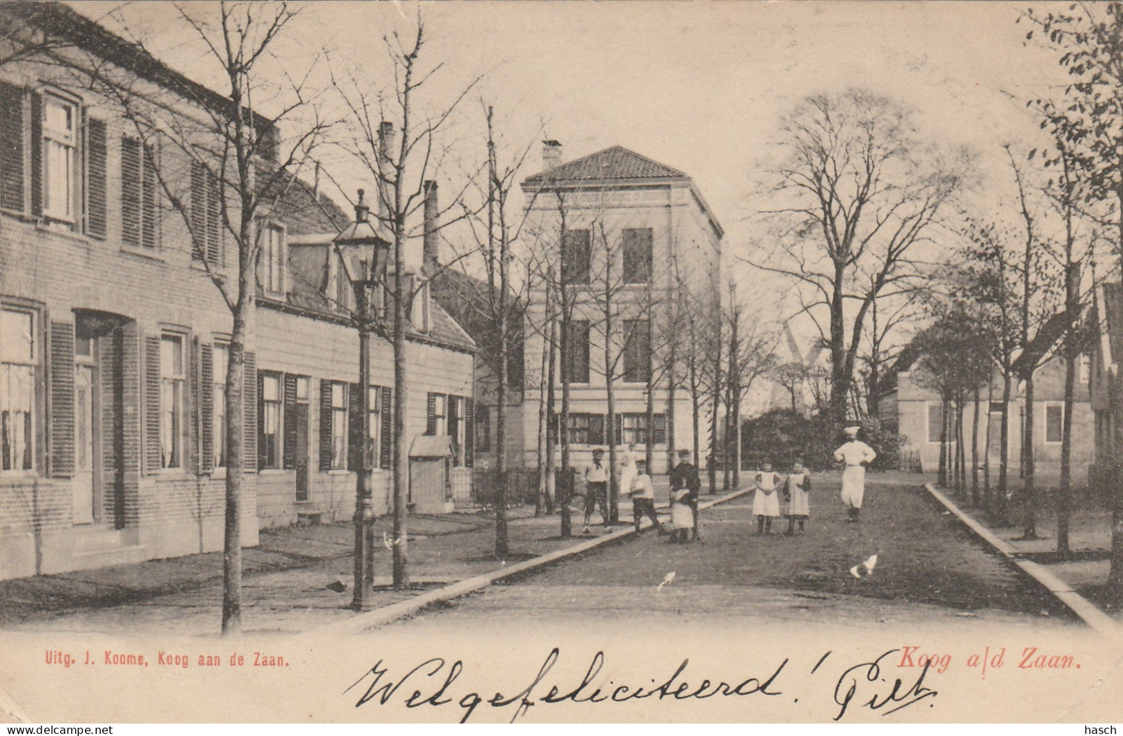 4933 10 Koog Aan De Zaan, (Rond 1900) (Kleine Vouwen In De Hoeken)  - Zaanstreek