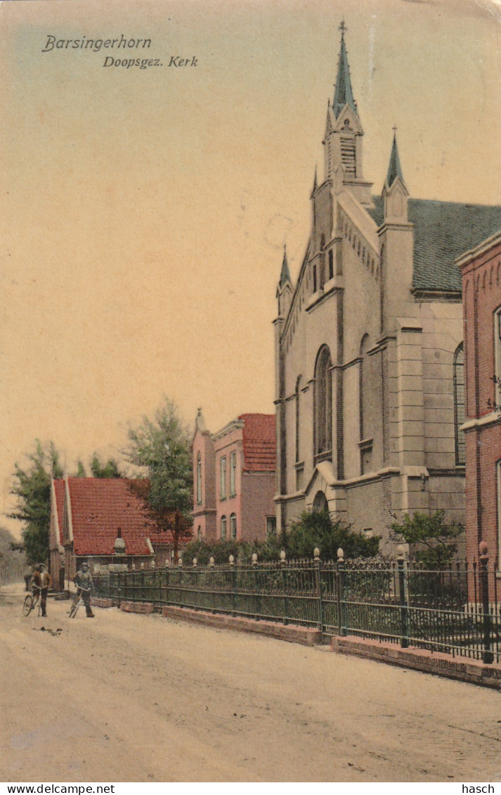 4933 25 Barsingerhorn, Doopsgezinde Kerk. (Kleinrond Stempel Barsingerhorn )  - Autres & Non Classés