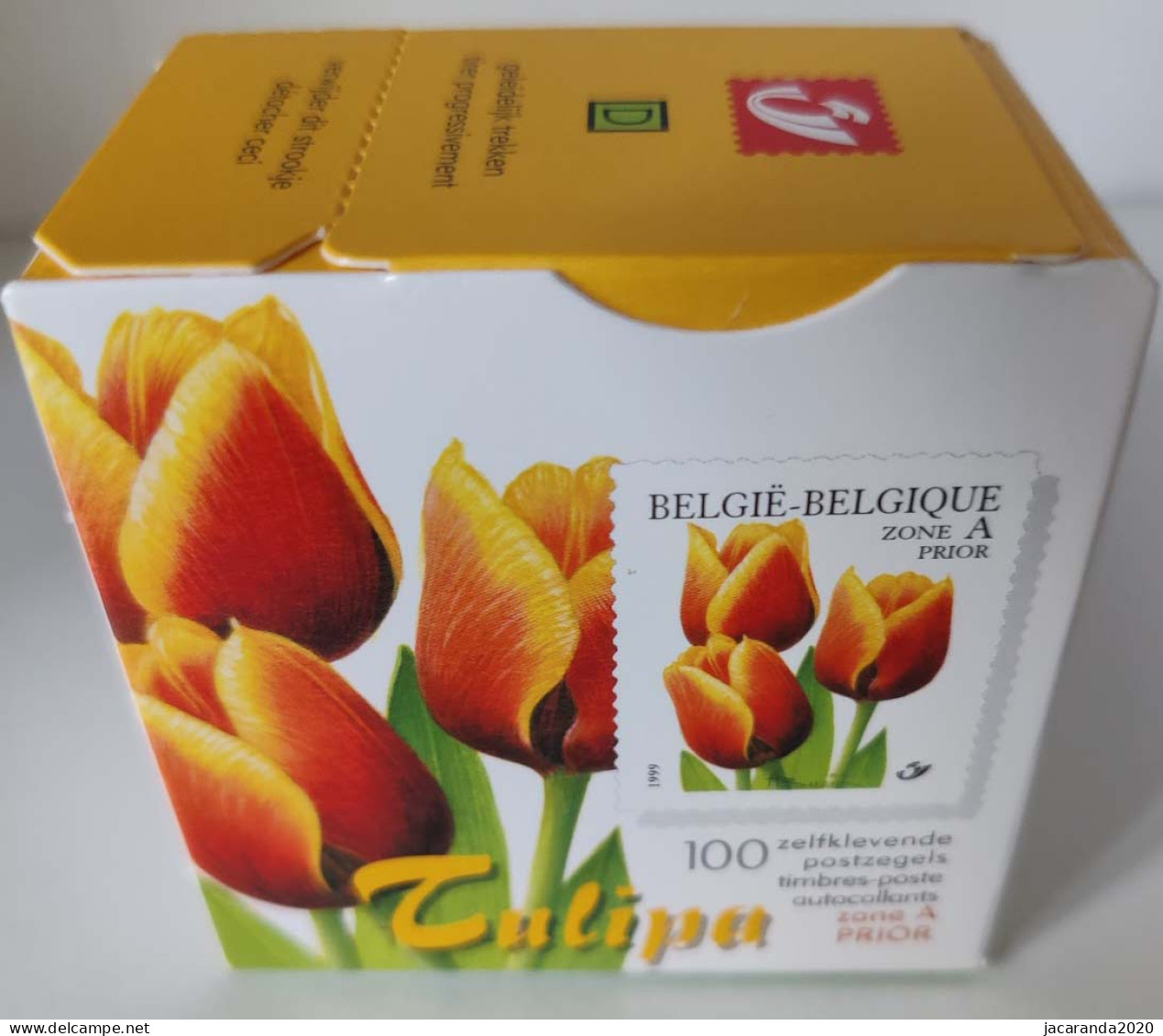 België R92 - Bloemen - Tulp - Buzin - (2855) - 1999 - Volledig Doosje Van 100 Zegels - Ongeopend - Rouleaux