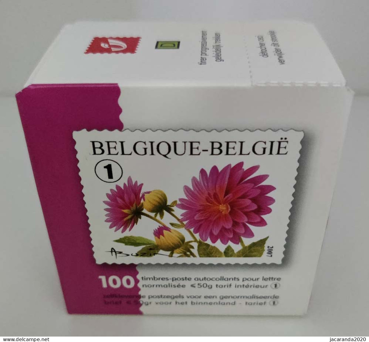 België R111 - Bloemen - Dahlia - Buzin - (3684) - 2007 - Volledig Doosje Van 100 Zegels - Ongeopend - Coil Stamps