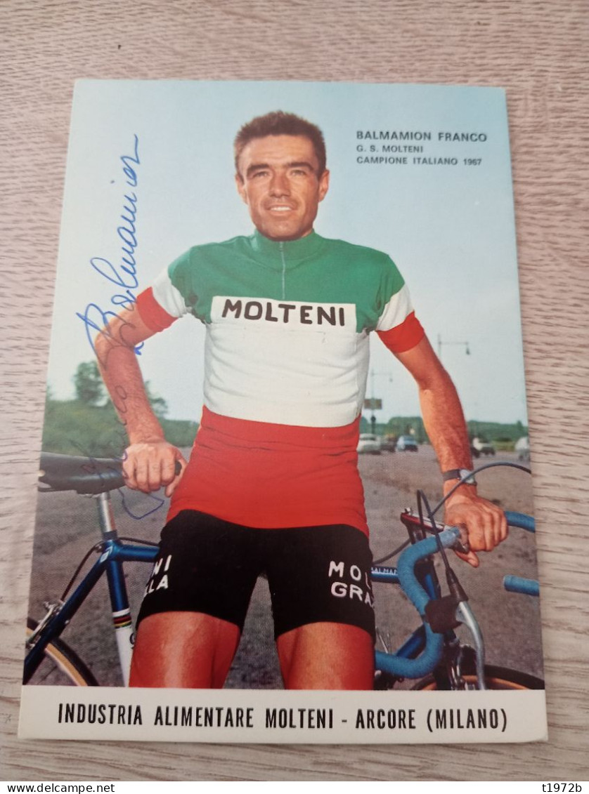 Autograph Cyclisme Cycling Ciclismo Ciclista Wielrennen Radfahren BALMAMION FRANCO (Molteni Campione Italia 1967)) - Cyclisme
