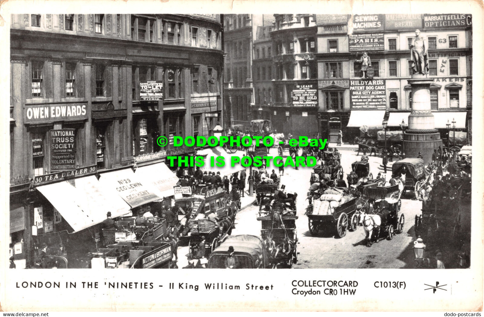 R518602 London In The Nineties. II King William Street. Collectorcard. C1013F. P - Sonstige & Ohne Zuordnung