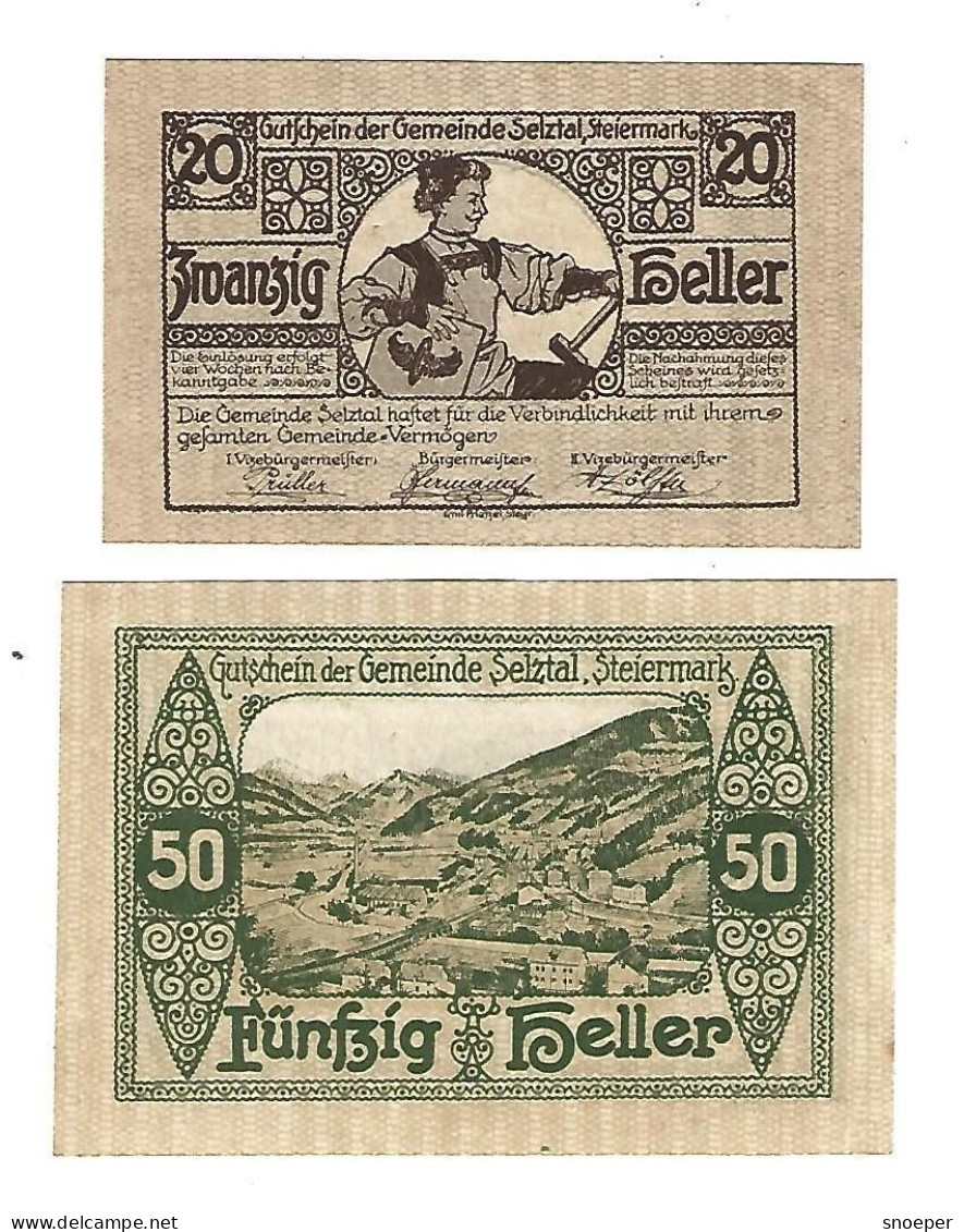 **notgeld   Austria Selztal  Serie Compleet 991a  Cat Val 2 Euro - Oesterreich