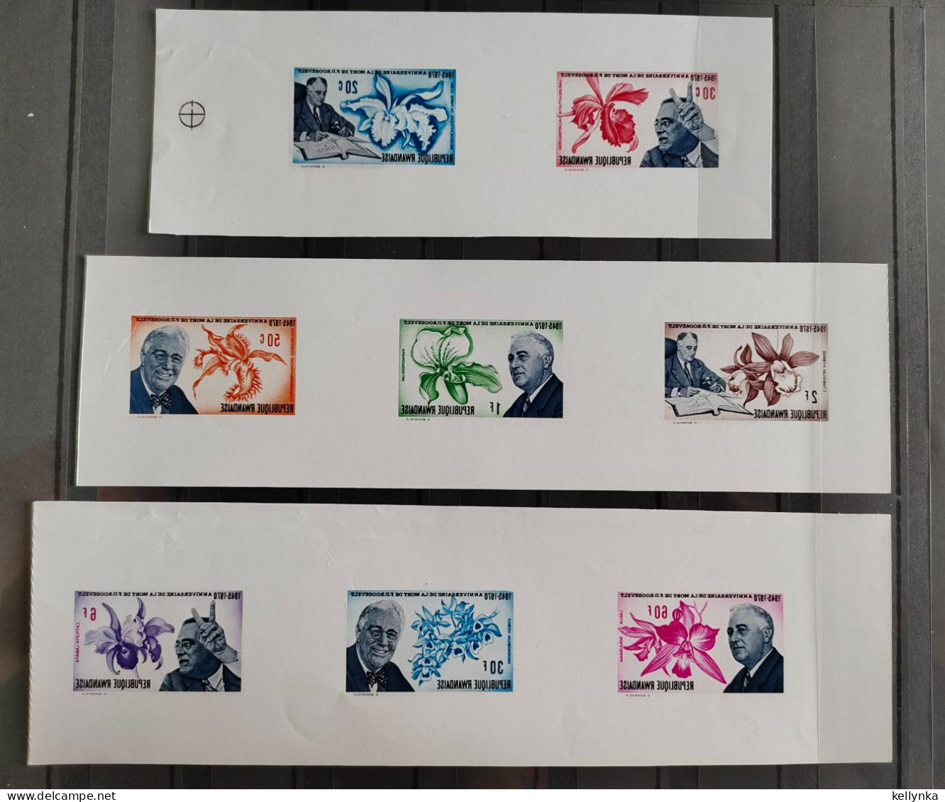 Rwanda - 392/399 - Roosevelt - Orchidées - Essais - Proofs - 1970 - MNH - Unused Stamps