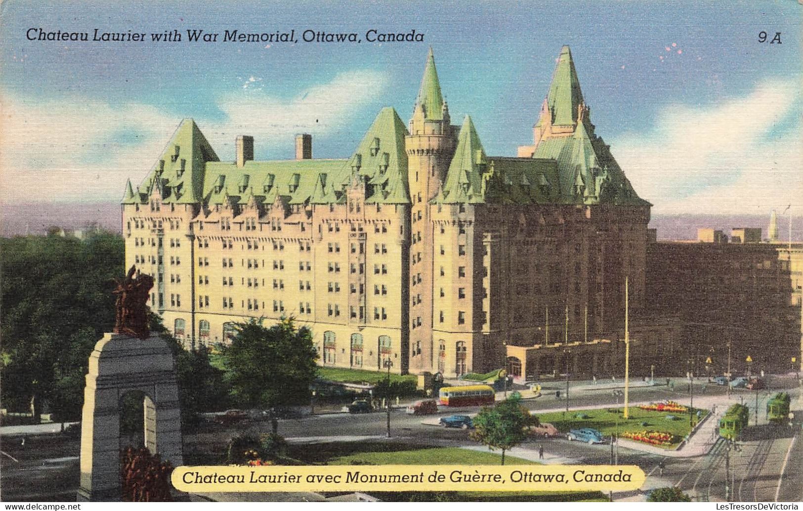 CANADA - Château Laurier Avec Monument De Guerre - Ottawa - Canada - Colorisé - Carte Postale Ancienne - Ottawa