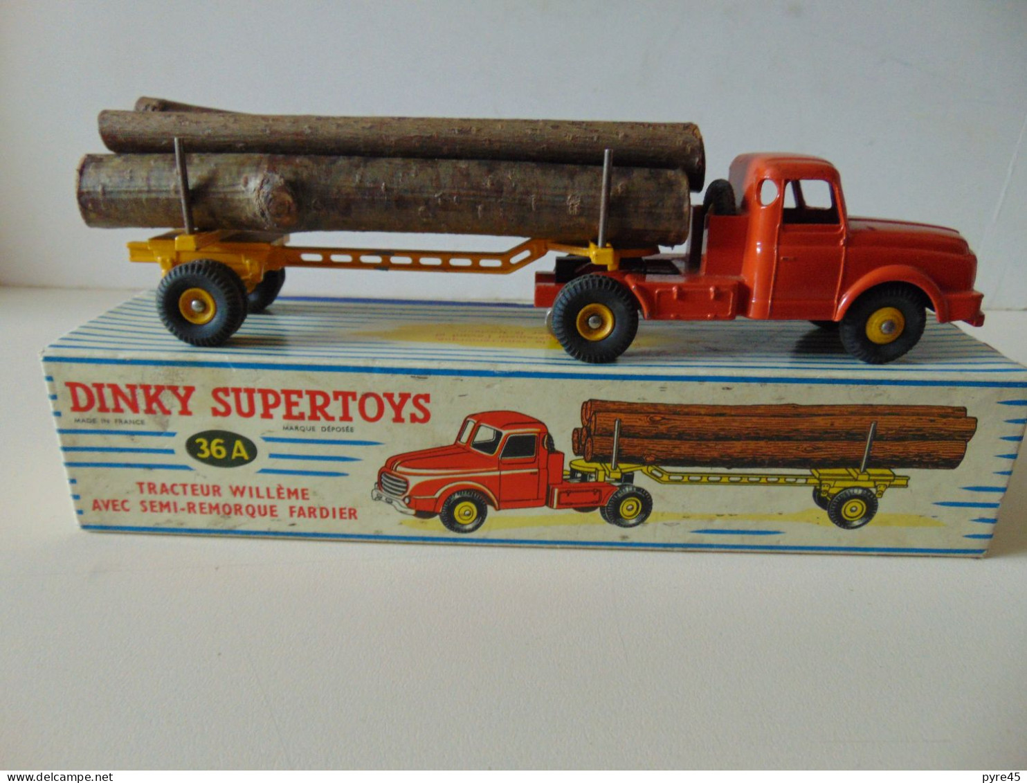 " Tracteur Willème Avec Semi-remorque Fardier " Dinky Supertoys, Meccano, Avec Sa Boite - Jugetes Antiguos