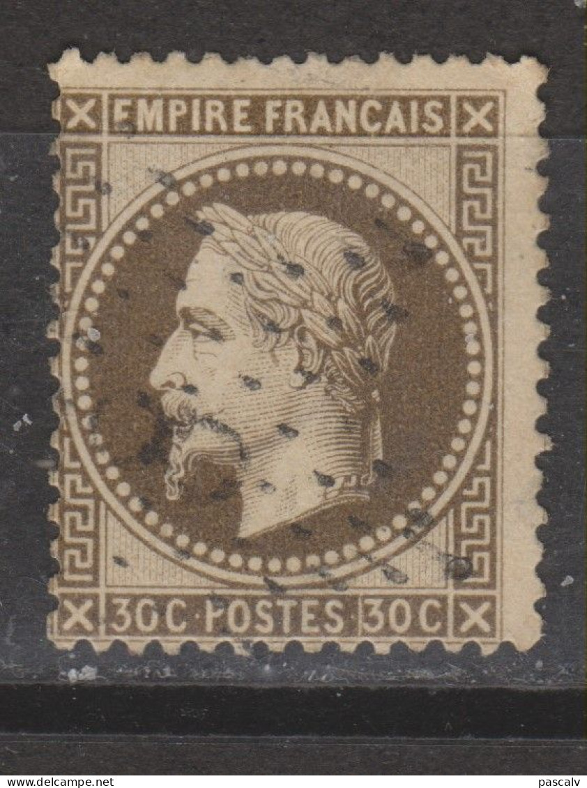 Yvert 30 Oblitération étoile De Paris 8 - 1863-1870 Napoleone III Con Gli Allori