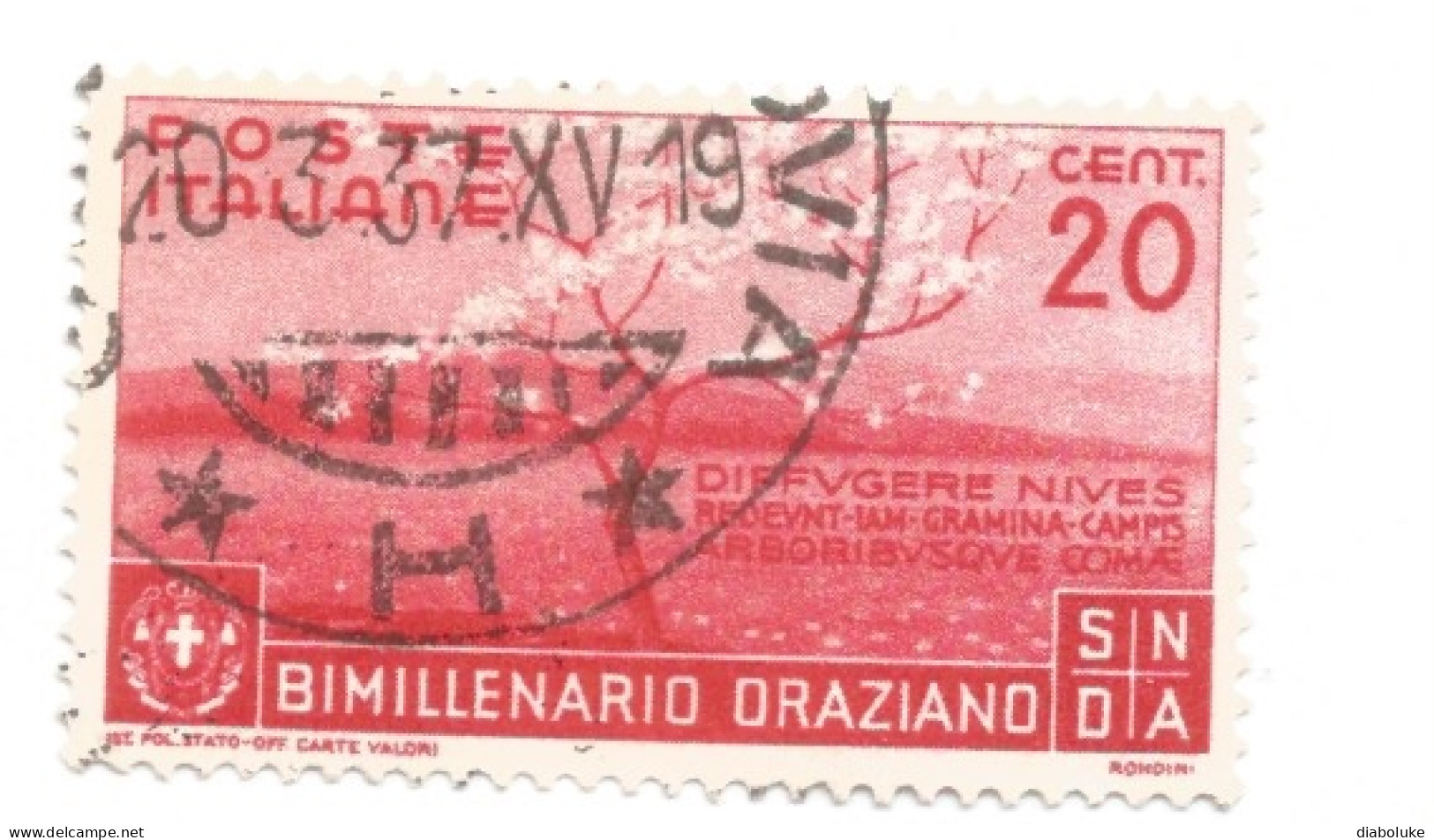 (REGNO D'ITALIA) 1936, BIMILLENARIO ORAZIANO - 4 Francobolli Usati - Usados