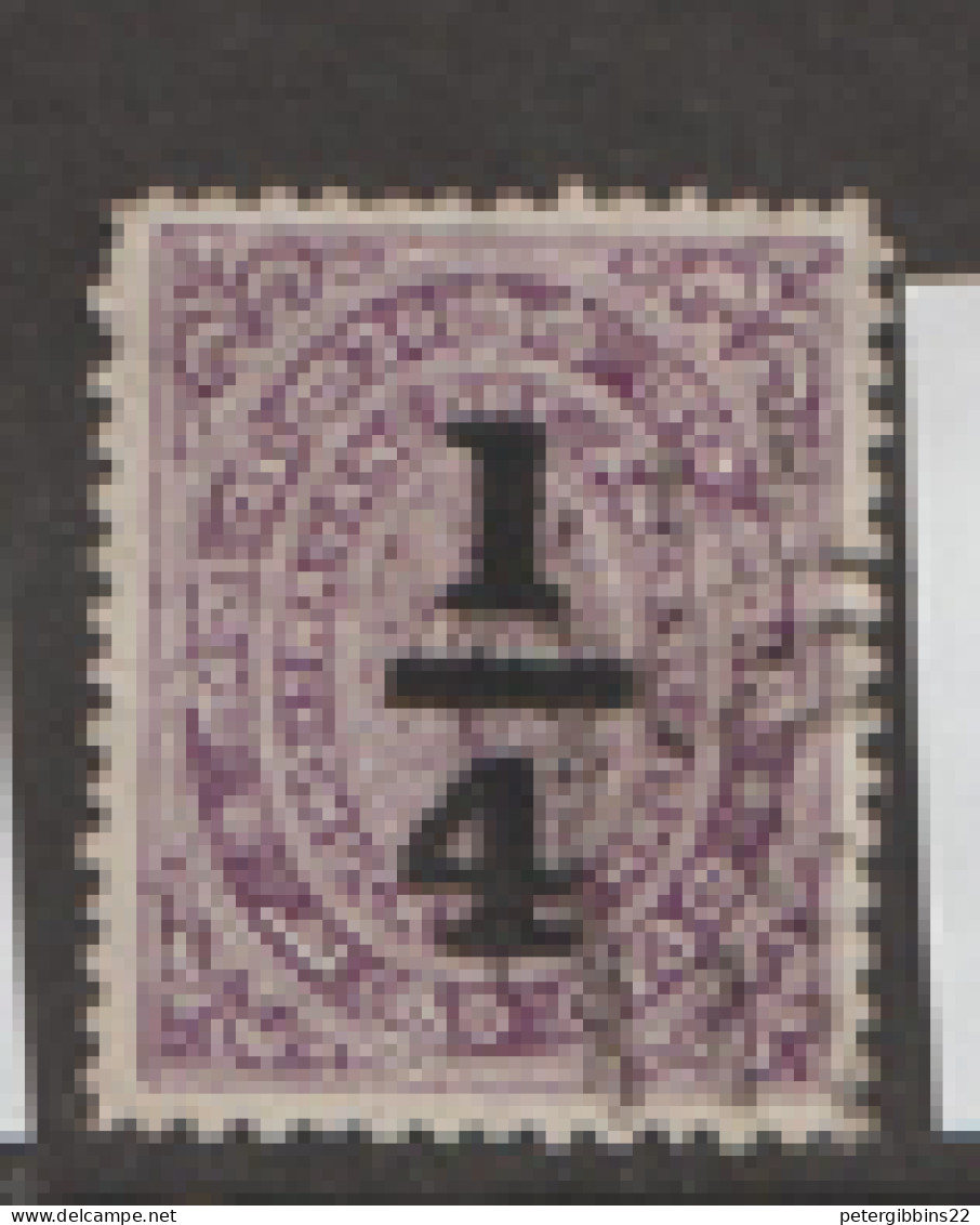 India Travancore 1906  SG 21a 1/4 Surcharge   Fine Used - Travancore