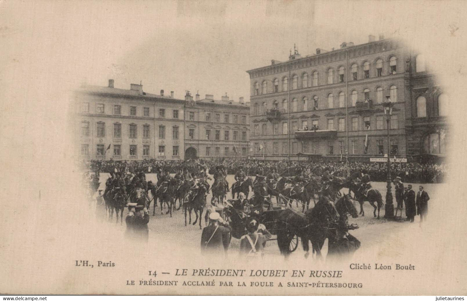 LE PRESIDENT LOUBET EN RUSSIE Le President Acclame Par La Foule A Saint Petersbourg CPA BON ETAT - Evènements