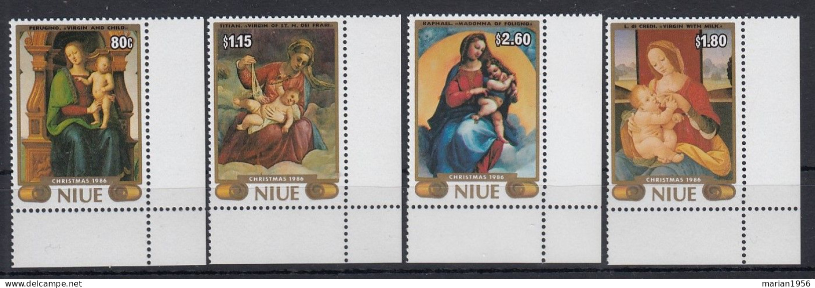 Niue 1986 - Peinture - NOEL - Michel 14,00 Eur.  - MNH - Andere & Zonder Classificatie