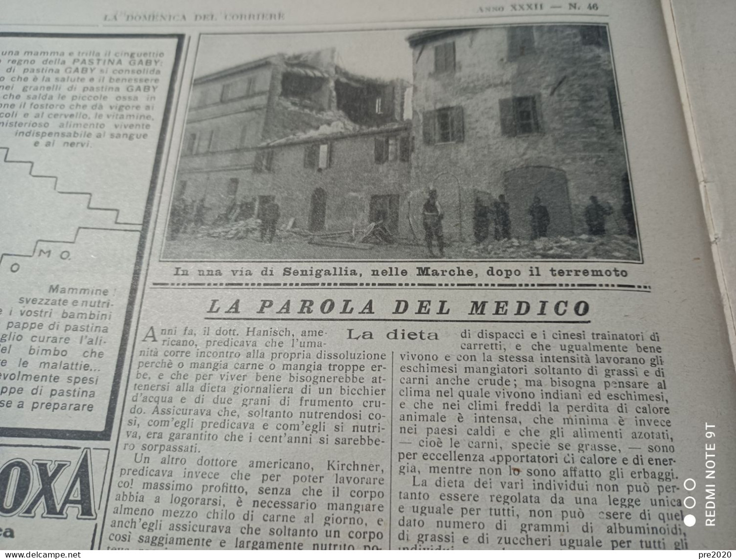 DOMENICA DEL CORRIERE 1930 SENIGALLIA PRIMO CARNERA BARBERINO DI MUGELLO SEREGNO ARTICOLO FRANZ LEHAR - Altri & Non Classificati