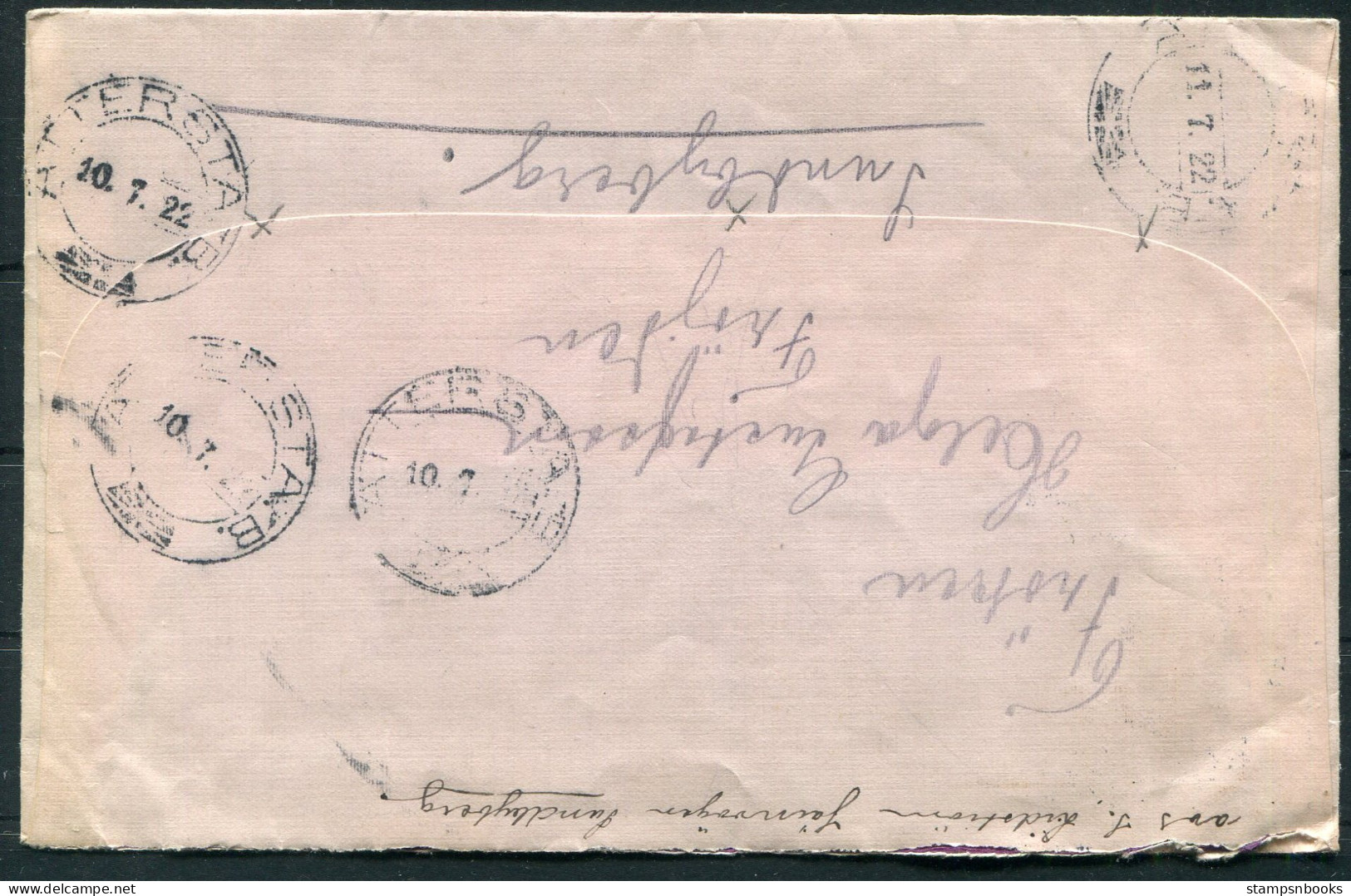 1922 Sweden FKMB Spanga - Stockholm Railway Cover  - Lettres & Documents