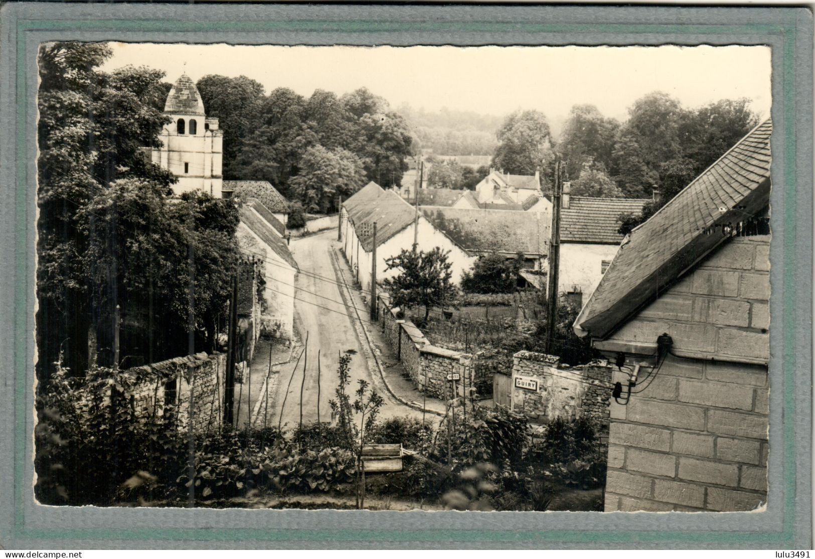 CPSM Dentelée (95) GUIRY - Aspect De L'entrée Du Pays En 1959 - Guiry En Vexin