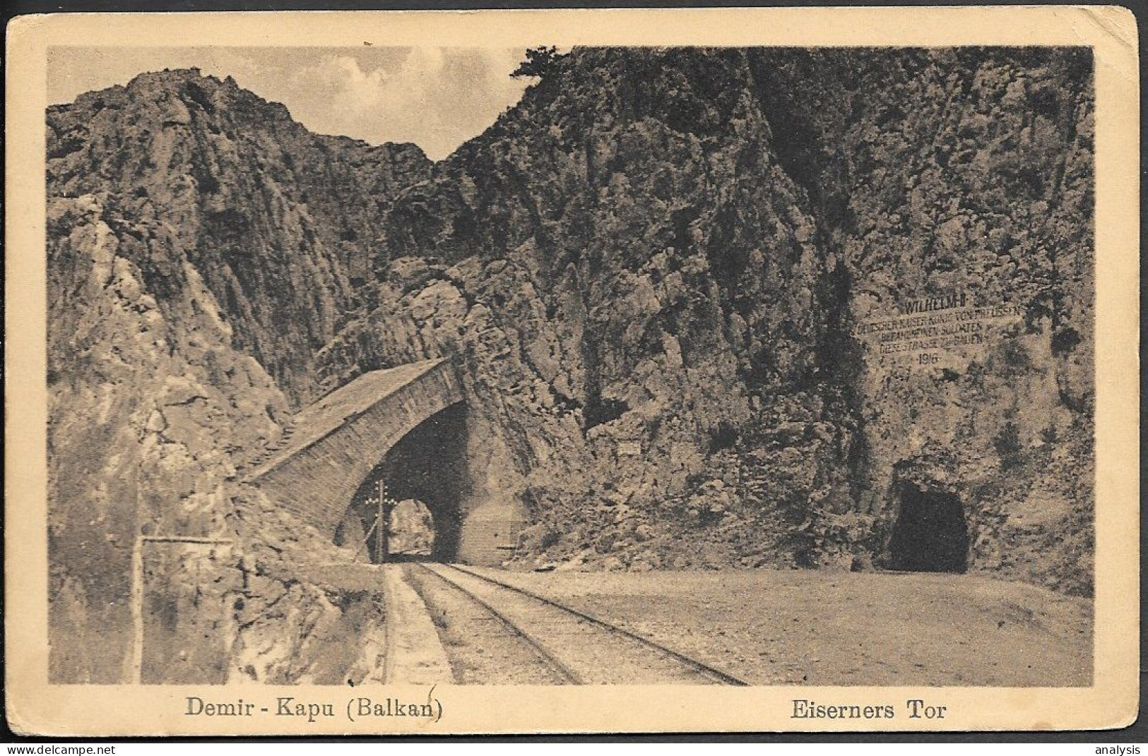 North Macedonia Demir-Kapu Railway Old PPC 1910s - Macedonia Del Norte