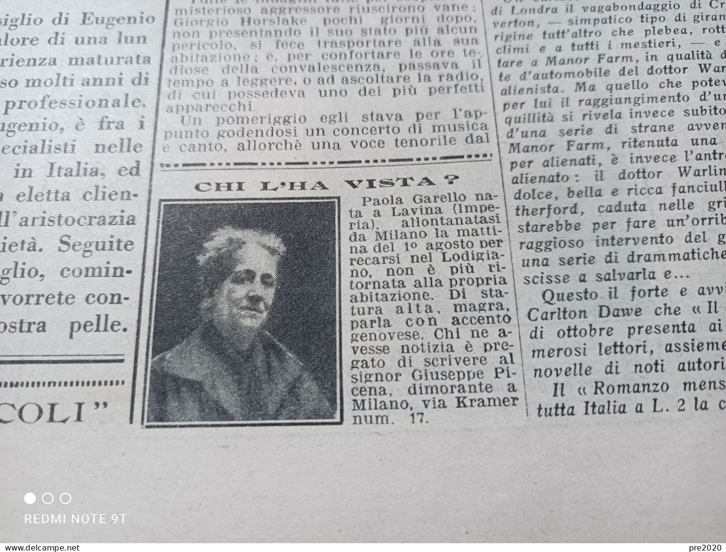 DOMENICA DEL CORRIERE 1930 SAN GIACOMO DALL’ORIO CORI LAVINA IMPERIA ARTICOLO DI SABATINO LOPEZ - Other & Unclassified