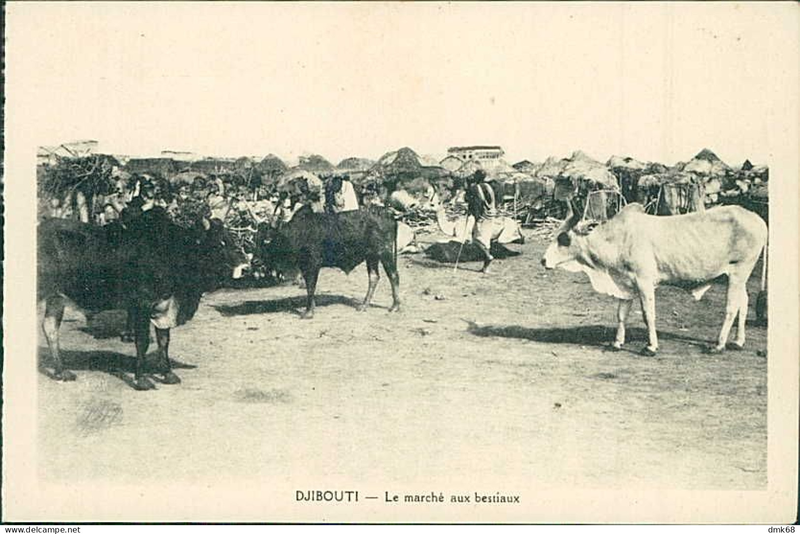 DJIBOUTI - LE MARCHE AUX BESTIAUX - ED. G.B. - 1910s (12561) - Gibuti