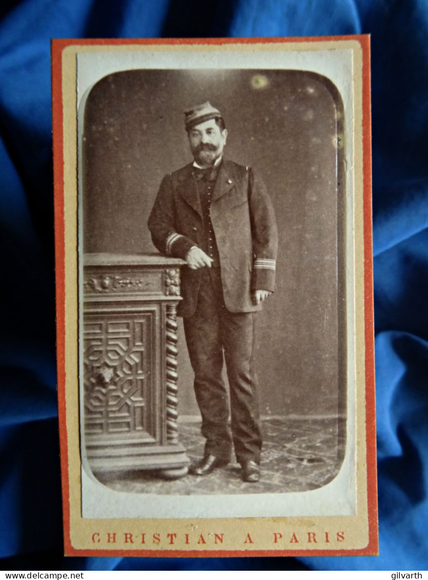 Photo Cdv Christian, Paris - Lieutenant Colonel Xavier Lacombe De La Tour De La Garde Mobile, Guerre 1870 L679 - Anciennes (Av. 1900)