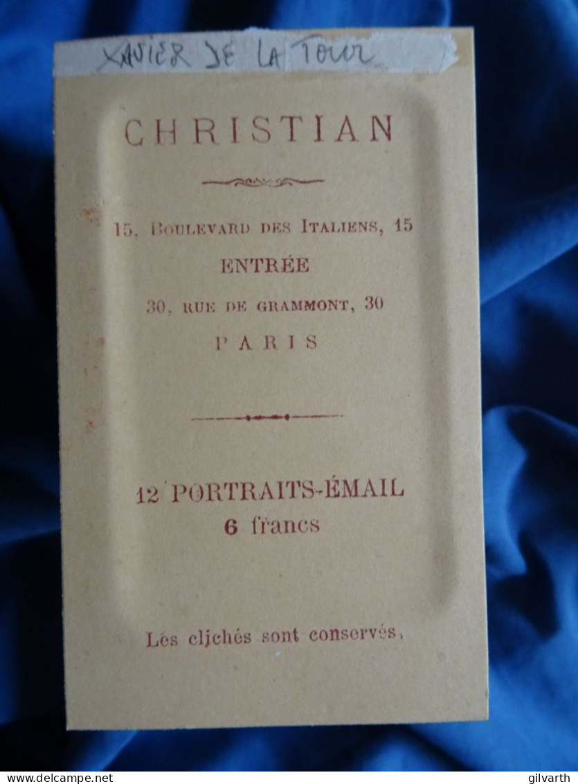 Photo Cdv Christian, Paris - Lieutenant Colonel Xavier Lacombe De La Tour De La Garde Mobile, Guerre 1870 L679 - Antiche (ante 1900)