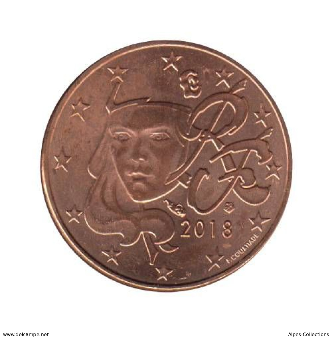 FR00118.1 - FRANCE - 1 Cent - 2018 - France