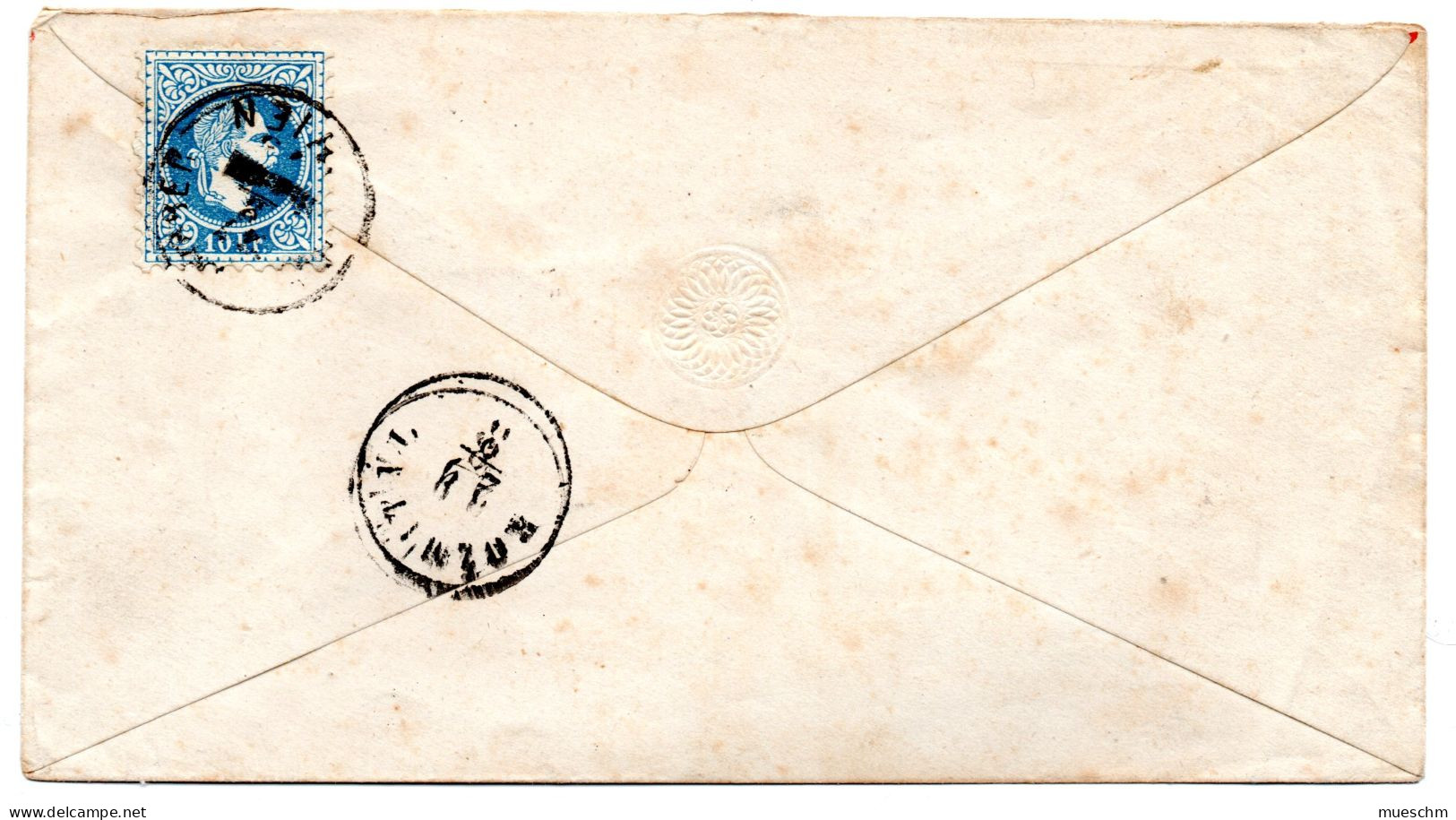 Österreich, 1873, Reko-Kuvert Von Wien Nach Rozmital;  Auf Vorderseite 5kr-Frankatur Und Reko Vermerk (20164E) - Storia Postale