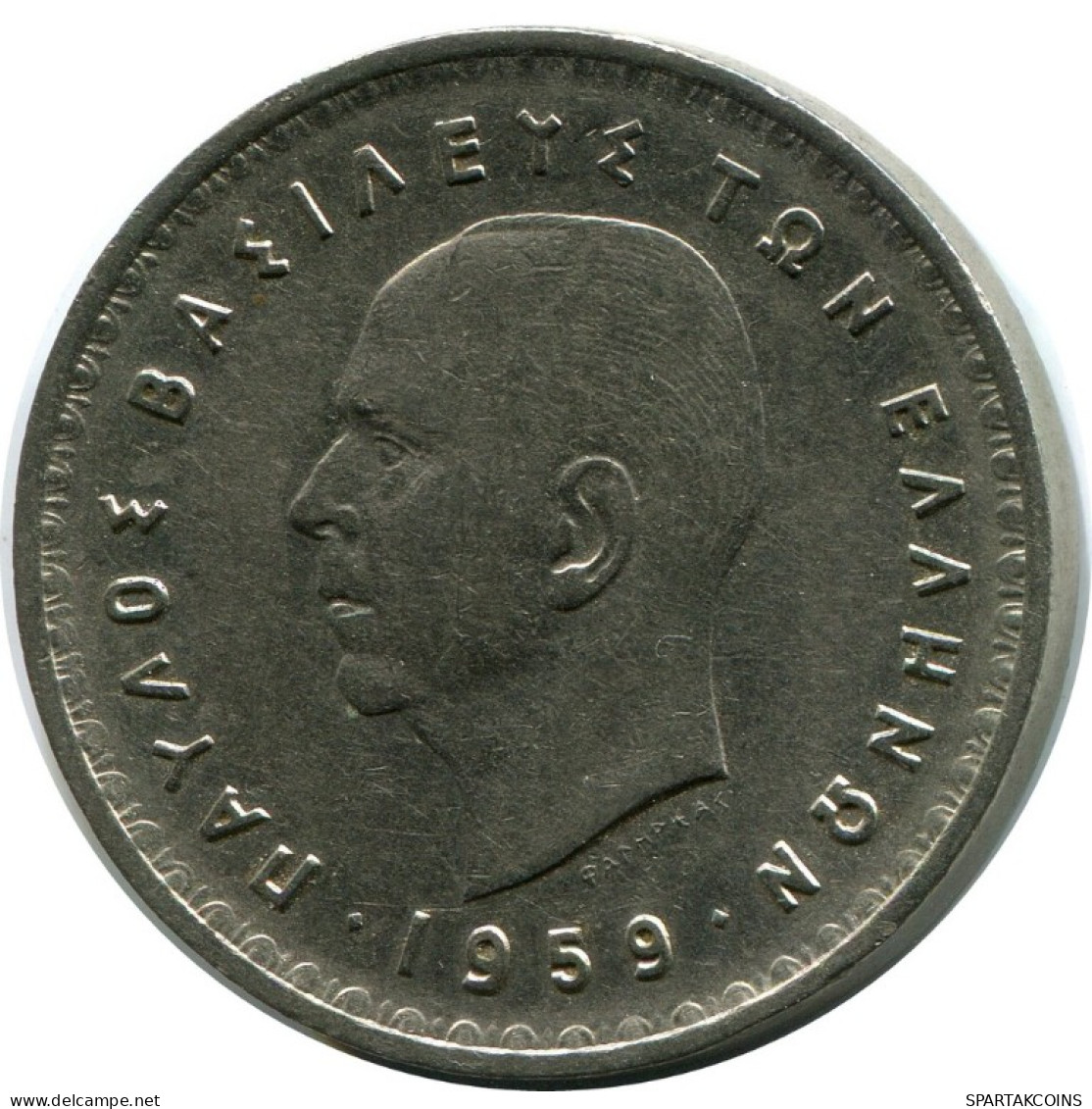 10 DRACHMES 1959 GRECIA GREECE Moneda Paul I #AH603.3.E.A - Griechenland