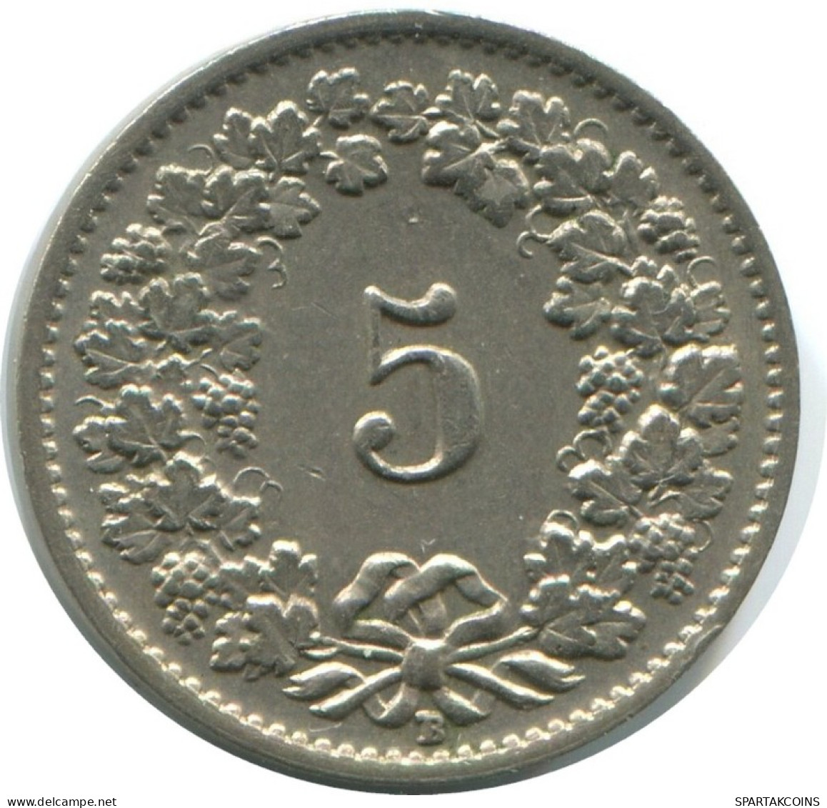 5 RAPPEN 1952 B SUIZA SWITZERLAND Moneda HELVETIA #AD974.2.E.A - Andere & Zonder Classificatie
