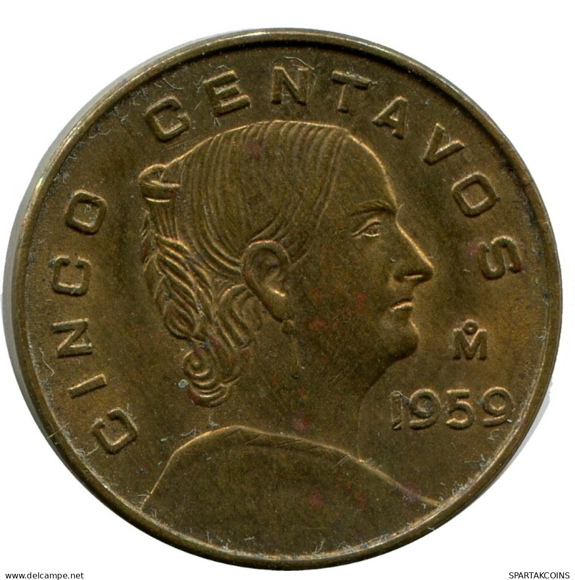 5 CENTAVOS 1959 MEXICO Coin #AH439.5.U.A - Messico